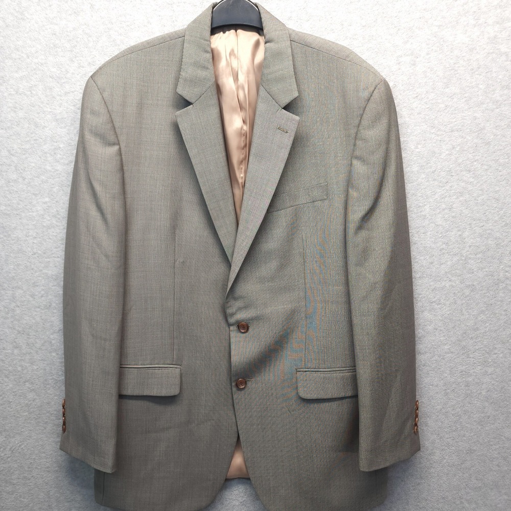 Ralph Lauren Wool Blazer Mens 43L Sport Coat Suit Jacket Grey Single Breasted
